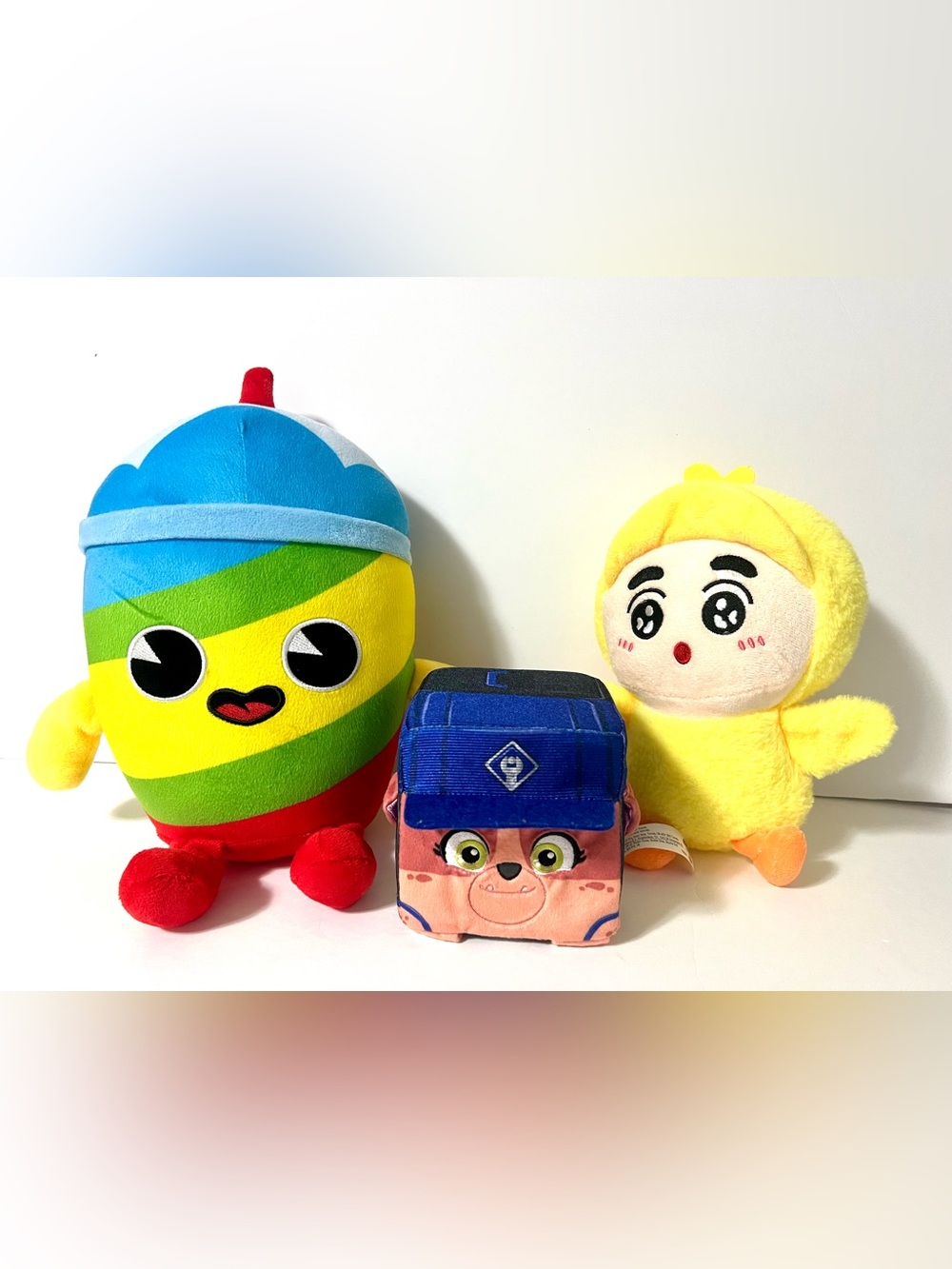 Colorful Kids Plush Trio - Yellow & Blue Soft Characters. Paw Patrol square